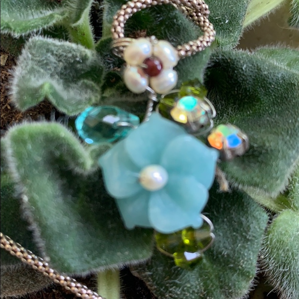 Hand -crafted pendant on sterling silver necklace